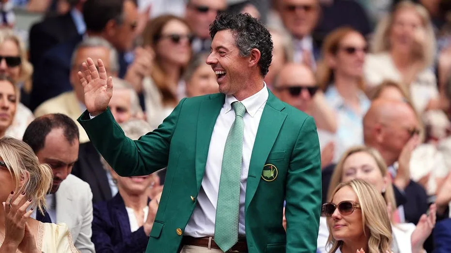 Rory McIlroy Showcases Masters Green Jacket at Wimbledon's Center Court