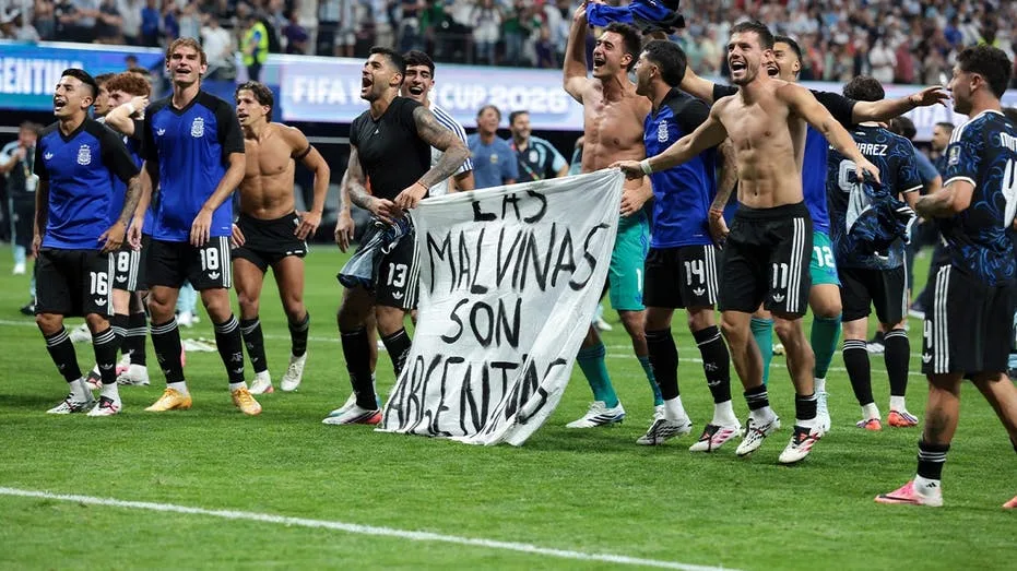 Argentina Squad Unfurls Controversial Falklands Banner After Fan Smuggles It In Underwear