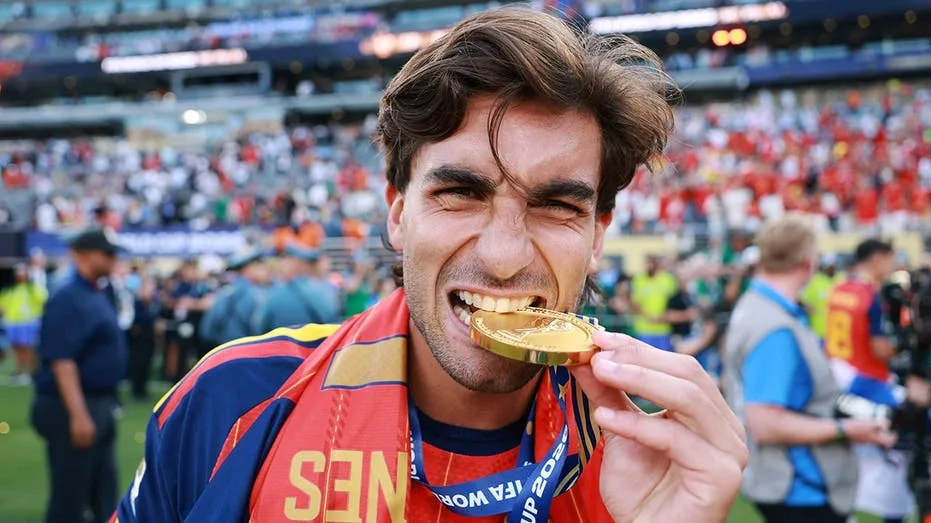 Ferran Torres Dons 'Make Spain Great Again' Hat During World Cup Victory Celebrations