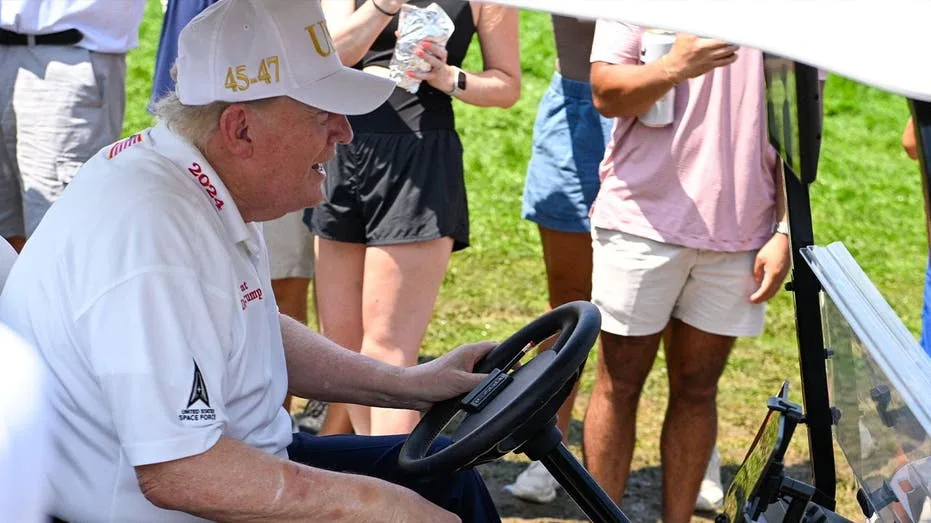 Donald Trump Greets Enthusiastic Crowd at LIV Golf Tournament in Bedminster, New Jersey