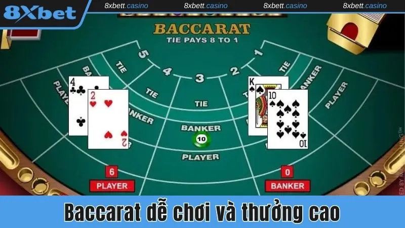 Baccarat dễ chơi và thưởng cao